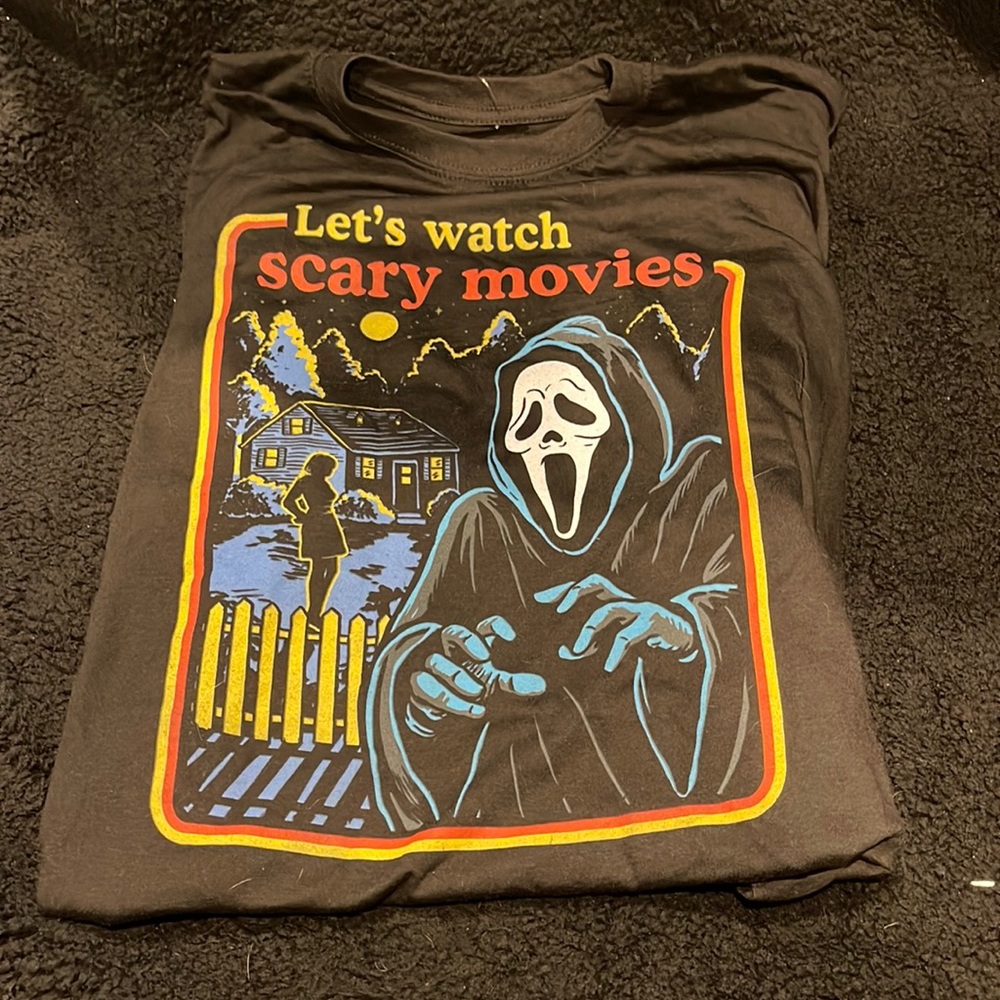 Ghost Face “let’s watch scary movies” t-shirt
